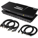 Kvm Switch Usb/Vga Link Per 4 Pc Con 1 Mouse, 1 Tastiera Usb E 1 Monitor Vga Con Cavi Inclusi - Img 2