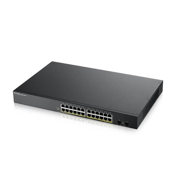 Main Image for SWITCH 24P LAN GIGABIT ZYXEL GS190024HPV2-EU0101F WEB managed 24P Giga PoE+2P SFP gigabit-, RacK 19