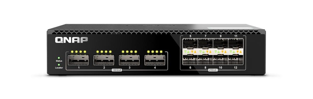 QNAP QSW-M7308R-4X Management Switch, 4 port 100GbE, 8 port 25GbE, half-rackmount design - QSW-M7308R-4X