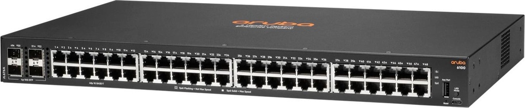 SWITCH HPE JL676A ARUBA 6100 48 PORTE 10/100/1000 + 4X 1GB/10GB SFP+ GAR A VITA