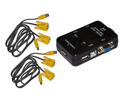 [COM-35864] KVM SWITCH LINK PER 2 PC USB/VGA CON 1 MOUSE, 1 TASTIERA USB E 1 MONITOR VGA CON CAVI INCLUSI LKKWM2